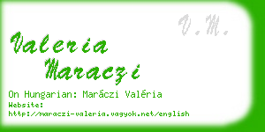 valeria maraczi business card