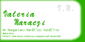 valeria maraczi business card